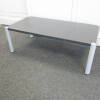 Pair of Wooden Coffee Tables with Metal Legs. Size H42cm x D60cm x W120cm - 3