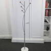 Grey Metal Powder Coated Coat Stand with Heavy Marble Effect Base