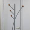 Grey Metal Powder Coated Coat Stand with Heavy Marble Effect Base - 2