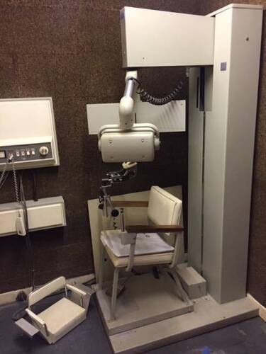 Panorex Pennwalt S.S.White Dental Wall Mounted X Ray Machine, with Chair & Operator's Manual (For Spares or Repair)