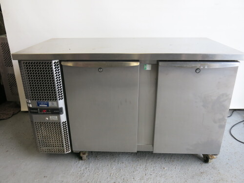 Precision Stainless Steel 2 Door Mobile Refrigerated Counter