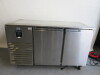 Precision Stainless Steel 2 Door Mobile Refrigerated Counter