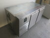 Precision Stainless Steel 2 Door Mobile Refrigerated Counter - 6