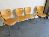 6 x Stackable Wooden & Metal Leg Chairs. - 2