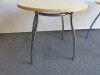 2 x Round Tables with Composite Tops on Metal Frames - 3