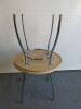 2 x Round Tables with Composite Tops on Metal Frames - 5