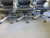 6 x Height Adjustable Office Swivel Chairs on Polished Chrome Base & Castors. - 3