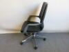 6 x Height Adjustable Office Swivel Chairs on Polished Chrome Base & Castors. - 5