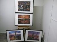 4 x Ikea Framed & Mounted Prints, Size H53 x W73cm.