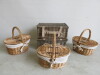 5 x Assorted Wicker Baskets