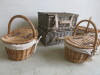 5 x Assorted Wicker Baskets - 2
