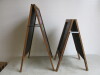 2 x Assorted Sized Pavement Advertising Wooden Chalkboards. - 2