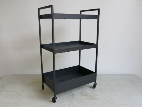 Mobile Black Metal Trolley