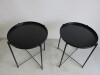 Pair of Ikea Gladom Tray Tables in Black - 3