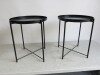 Pair of Ikea Gladom Tray Tables in Black - 4