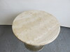 Round Marble Top Table on Brass Effect Trumpet Style Base - 2