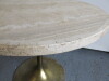 Round Marble Top Table on Brass Effect Trumpet Style Base - 4