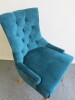 Lifestyle Furniture Teal Crushed Velour Chair - 2