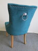 Lifestyle Furniture Teal Crushed Velour Chair - 4