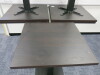 5 x Dark Wood Table Tops on Black Cast Metal Base - 2