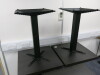 5 x Dark Wood Table Tops on Black Cast Metal Base - 3