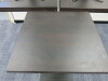 5 x Dark Wood Table Tops on Black Cast Metal Base - 7