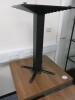 3 x Light Wood Table Tops on Black Cast Metal Base - 4