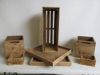 7 x Assorted Sized Wooden Shop Display Fittings