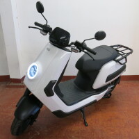GK22 WLP: Niu NQi GT Electric Scooter, Mileage 17.Comes with V5, 1 x Key, 3 x Fobs, 2 x Batteries Model NIU Energy 60B2/35AH, Dual Charger Converter, Pro Cargo Charger, User Manual & Floor Mat.