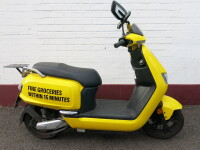 LE21 NUA: Sunra Robo 72V Electric Moped.NOTE: No key so unable to confirm mileage, battery or driving condition. Comes with V5, Battery Model 72V20Ah-B & Charger.