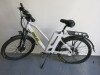 E-Prime 5 Speed 9 Gear Electric Bike with Digital Display, Shimano Gears, Disc Brakes, Truvatin Alloy T6 Handlebars, XCM30 SR Suntour Suspension Forks, Abus Wheel Bike Lock, 27.5" Wheels, Single Stand & 1 Mirror. Bike Incomplete with Missing Battery & Cha