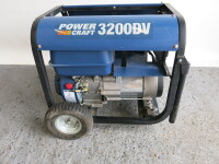 Power Craft 6.5HP Petrol Generator, Model PC3200 Dual Voltage. NOTE: pull handle rope snapped.