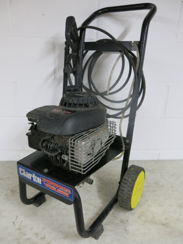 Clarke Power Wash HP3.5, Classic XC35, Engine Briggs Stration, Model PLV 100LT. Comes with Hose & Lance. NO VAT ON LOT.