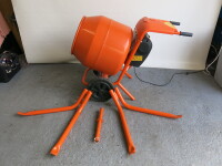 Belle 240v Minimix 150 Cement Mixer with Height Swivel Stand.