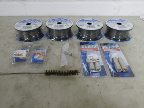 Clarke Mig Welder Consumables to Include: 4 x Reels of Welding Wire, 2 x Packs of Mig Tips & 2 x Packs of Screw on Shrouds.