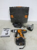 WORX Megatorque Cordless Hammer Drill, Model WX24HD. Comes with 2 x 24V 1.7Ah Batteries & Power Station Charger & Carry Case.