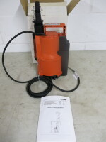 New/Boxed ABS Submersible Pump, Model Robusta 200W/TS. Comes with Instruction Manual.