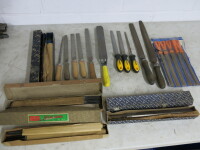 Lot of Assorted Vintage Hand Files to Include: 16 x Files with Handles & 20 x Spare Files.