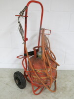 4.7kg Propane Bottle on Trolley with Heat Gun Attachment & Hose.