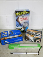 5 x Lights/Torches to Include: 750,000 Candle Power Nite-Beam Spotlight (12v), One+ Fluorescent Light (18v), Cluson Torc, Stick Torch & 8w Transistorized Fluorescent Lamp.