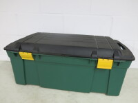 Large Green Storage Crate with Clip On Lid.