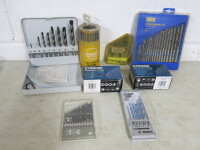 8 x Sets of Drill Bits to Include: 2 x Boxes of HSS Drill 150Pcs Pack & 6 x Assorted Others (As Viewed/Pictured).