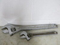 2 x Iron Bull Adjustable Spanners, Size 600mm & 365mm.