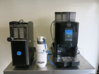 Carimali Bean To Cup Coffee Machine, Model Armonia Touch Plus LM, S/N 261783. Comes with Carimali Milk Fridge, Model Armonia Touch Chiller, S/N 266018 & Fluux High Water Filtration System, Model IEN6000.