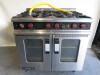 Viscount Catering MV M Line Plus Gas 6 Ring 2 Door Convection Cooking Range, Size H95 x W90 x D90cm.