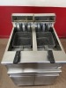 Olis Twin Basket Electric Single Phase Deep Fat Fryer, Size H100 x W60 x D70cm. Comes with 2 Baskets. - 4