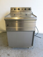 Parry Twin Tank Electric Deep Fat Fryer, Model PDPF6, Size H105 x W60 x D70cm . NOTE: requires baskets.