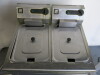 Parry Twin Tank Electric Deep Fat Fryer, Model AS411, Size H95 x W60 x D55.NOTE: requires baskets. - 2