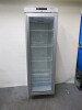 Gram Commercial Single Glass Door Display Fridge, Model KG410 LGC 6W, S/N 10038927, On Castors, Size H190 x W60 x D68cm.