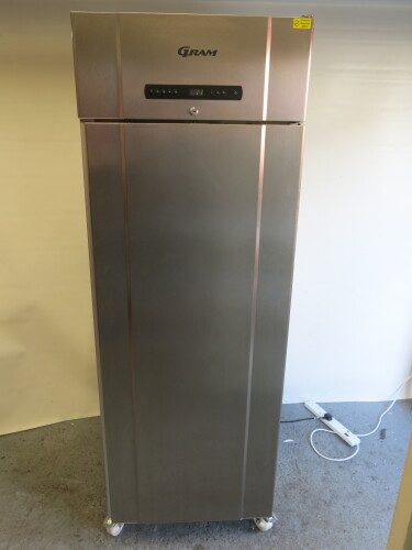 Gram Commercial Single Door Upright Freezer, On Castors, Model F610-RG-C-49, Size H205 x W70 x D87cm.
